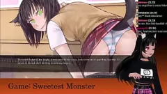 Odtwórz Zobacz, jak VTuber LewdNeko przestraszy się i podnieci, grając w Sweetest Monster Part 2, w transmisji na żywo z horroru na Halloween!